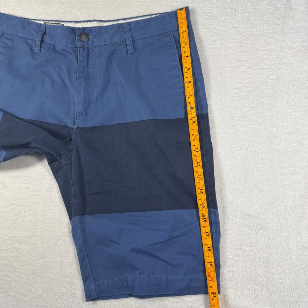 Volcom Vmonty Block Shorts Mens 32 Blue‎ Excellent Colorblock Chino A0931450 - Picture 5 of 10
